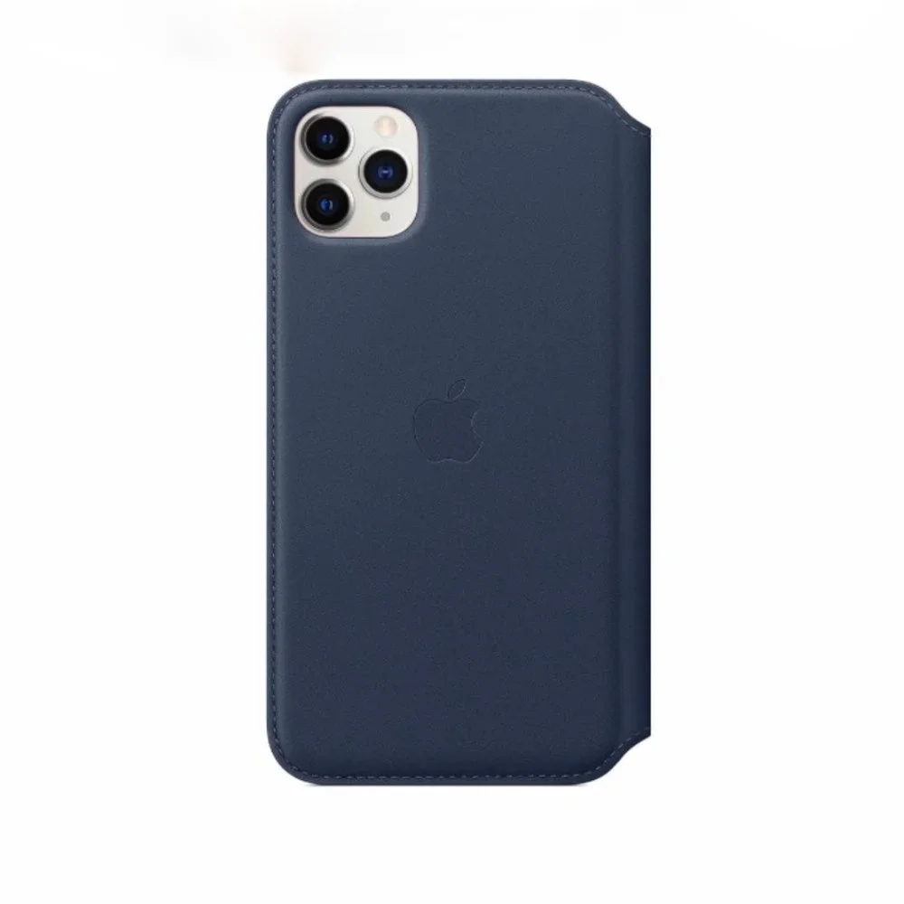 Apple iPhone 11 Pro Max Leather Folio Deep Sea Blue